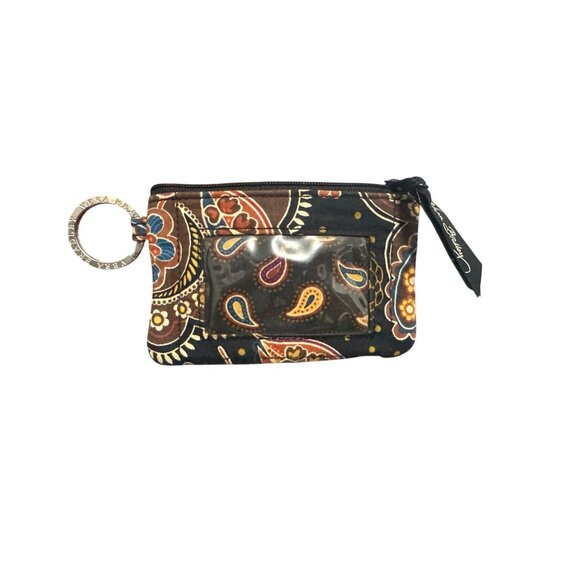 Vera Bradley Paisley Zip ID Case With Key Ring - Picture 5 of 5